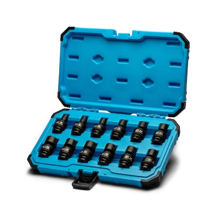 Capri Tools 3/8 in Drive Universal Impact Socket Set, Metric, 12 pcs 5-3340
